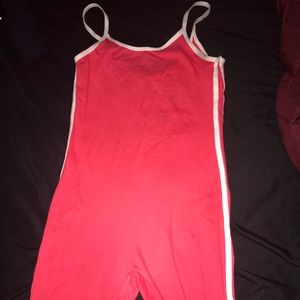 Pink Spaghetti Strap Jumpsuit